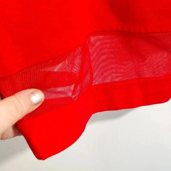 Lane Bryant Red Dress Slash Shoulder Plus Size 18 - Picture 13 of 15